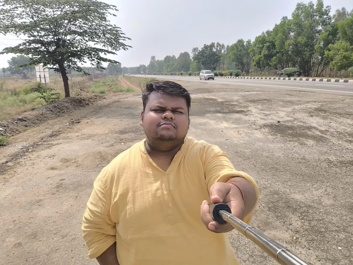 Aditya on an empty open road