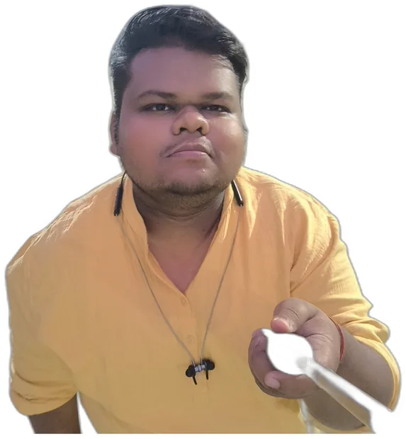 Selfie of Aditya in a yellow kurta